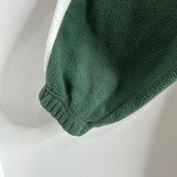 New York Jets Fleece Sweater Jacket Sz L Green NFL Football Quarter Zip Pullover - Picture 3 of 9
